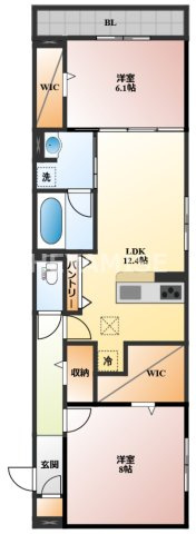 ロイヤルタウン富の原Ⅰの間取り