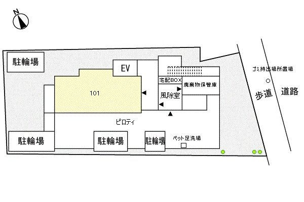 ヴィラ　フェリシア　小台橋の区画図