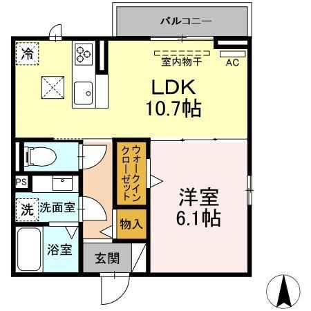 セレスティア助光　D棟の間取り
