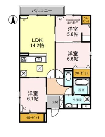 ヴェラ アズールの間取り
