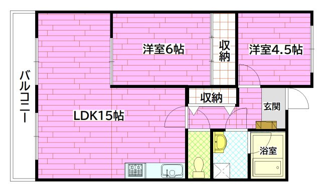 コモードFの間取り