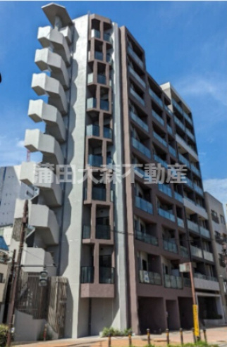 CREALpremier大森の外観|2023年9月築　RC鉄筋コンクリート造地上10階建て総戸数25戸
東京都大田区大森北1丁目　JR京浜東北線大森駅徒歩8分、京浜急行本線大森海岸駅徒歩10分