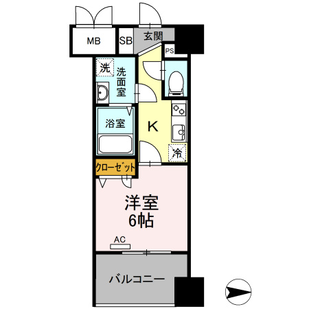 Trio Mare 蔵前の間取り