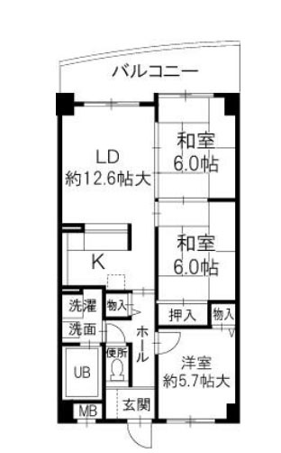 【間取り】 | 美杜里ハイムⅡ