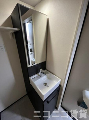 【独立洗面台】 | ハーモニーテラス原町Ⅳ | 別号室イメージの為、現状を優先致します。