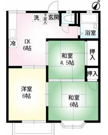 【間取り】 | コートドゥリビエールA棟(コートドゥリビエールエートウ)