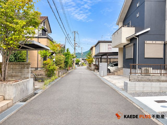 【カエデプラス不動産】近江八幡市安土町下豊浦　1期1号地の前面道路含む現地写真|現地写真（前面道路）9/18　撮影