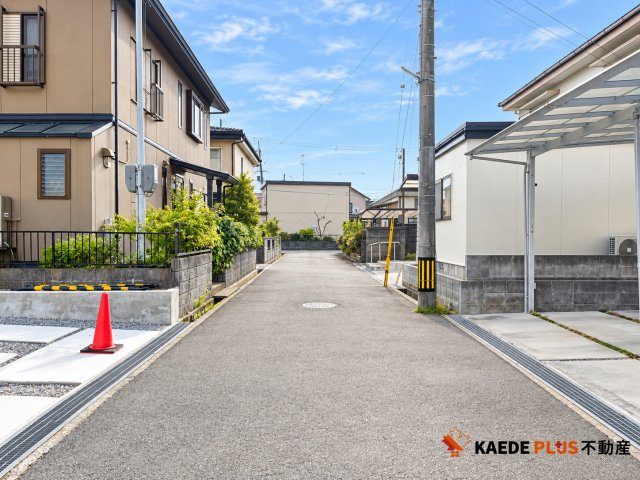【カエデプラス不動産】近江八幡市安土町下豊浦　1期1号地の前面道路含む現地写真|現地写真（前面道路）9/18　撮影