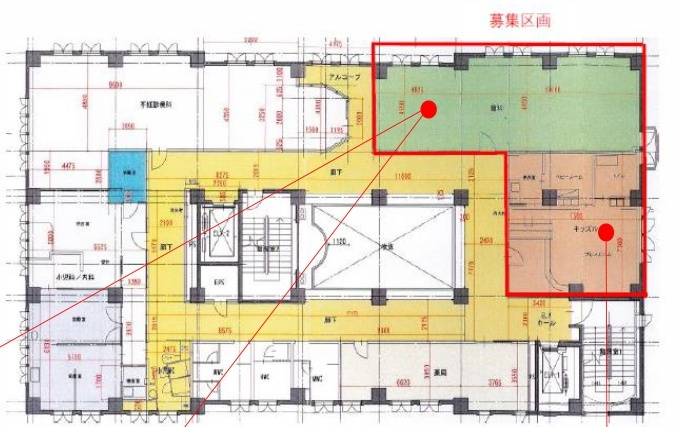 宝塚市武庫川町の店舗一部の間取り