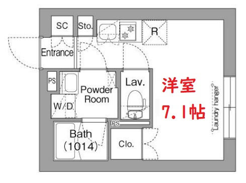 【間取り】 | コンフォリア・リヴ品川西大井 | お部屋の間取り図です。