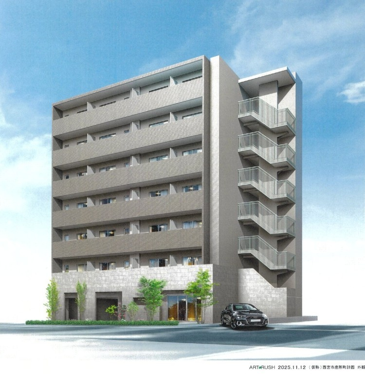西宮市産所町の賃貸マンションの外観