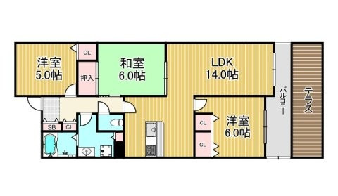 バッハレジデンス西宮上ヶ原の間取り