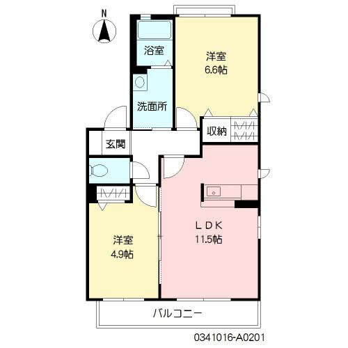 ヒルビレッジ　Aの間取り