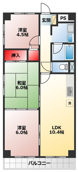 【間取り】 | ルミエールマゴジⅣ
