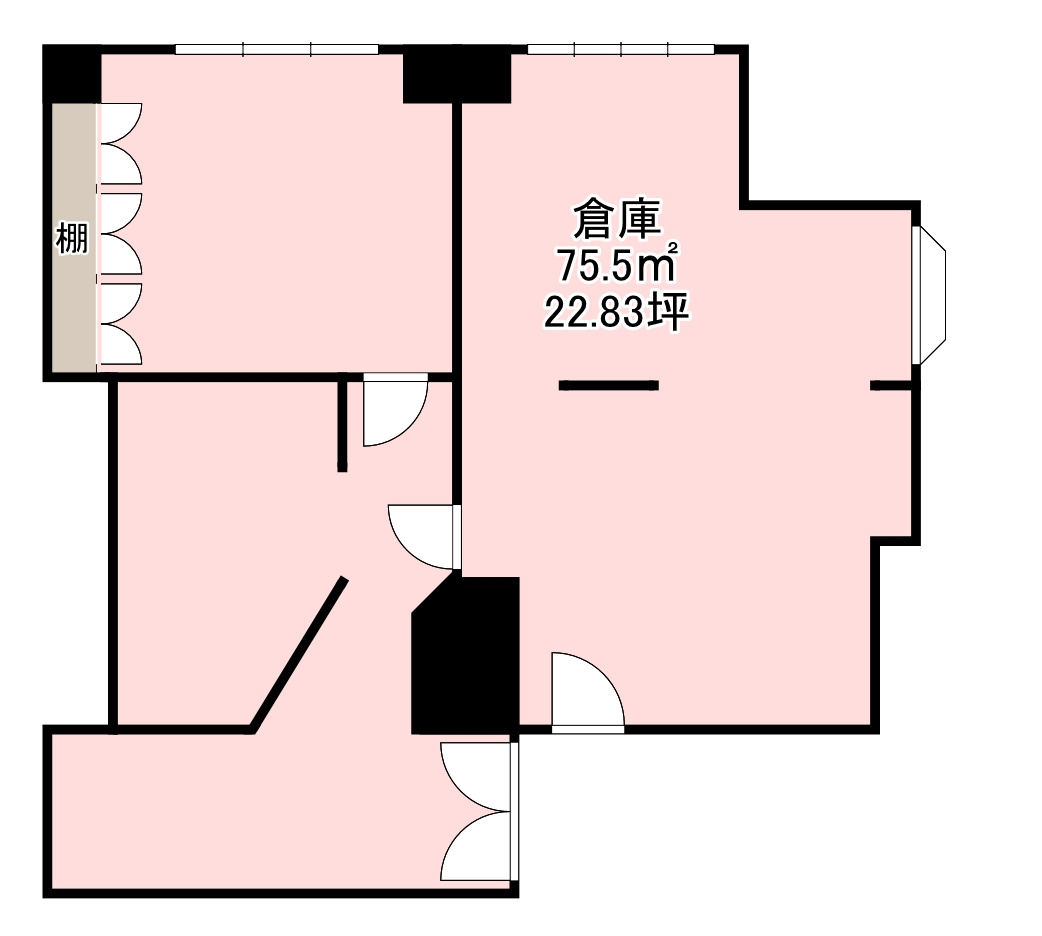 宝塚市中州１丁目の倉庫の間取り