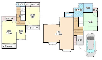 【間取り】 | 大和高田市大字築山中古戸建