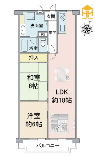 コスモハイツ新大阪の間取り