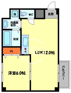 【間取り】 | CITY SPIRE難波WESTII（旧エルミタージュナンバウエスト） | HERMITAGE NANBA WEST　間取り