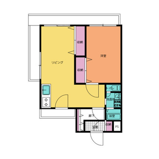 【間取り】 | パークハイム住之江 | パークハイム住之江　間取り