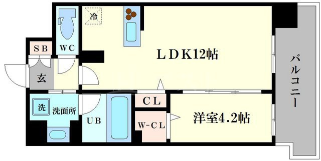 大阪市西区川口２丁目の賃貸マンションの間取り