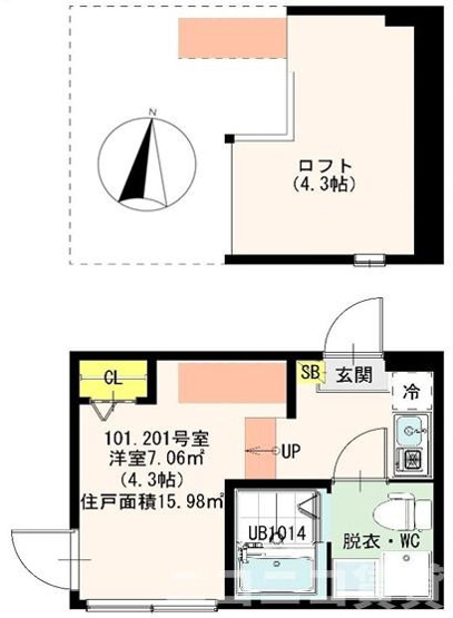 【間取り】 | ハーモニーテラス梅島Ⅶ