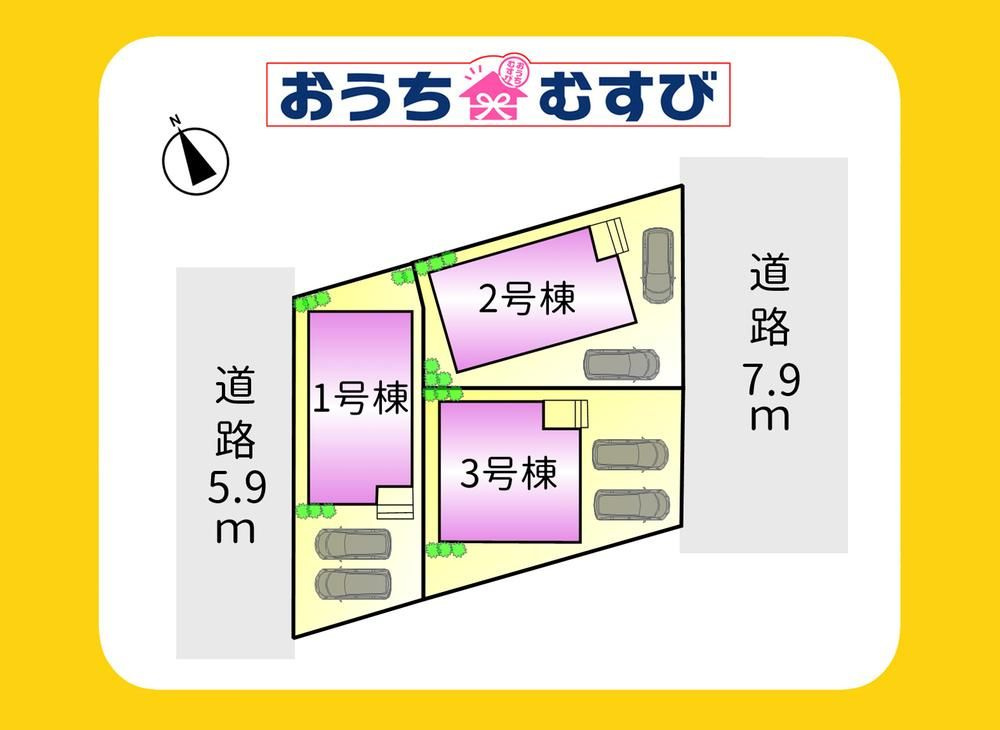 小牧市藤島2丁目(全3棟)の区画図