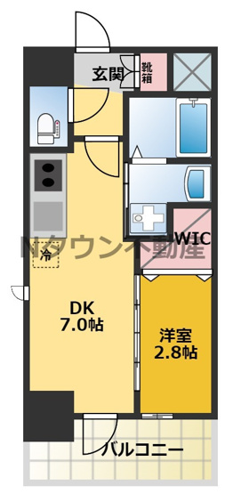 【間取り】 | エステムコート名古屋新栄Ⅱアリーナ | 間取りです。