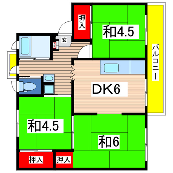 【間取り】 | 翠ヶ丘団地２号棟