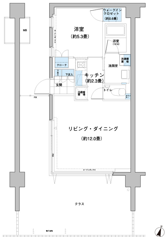 ガーデニエール砧レジデンスの間取り