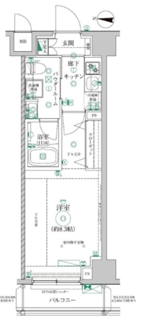 レアライズ清澄白河の間取り