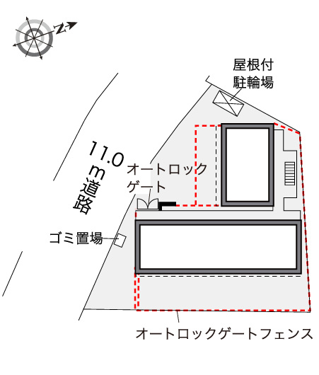 レオパレスノワール　Ⅱの間取り