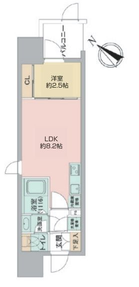 セレニテ神戸駅前アリエの間取り