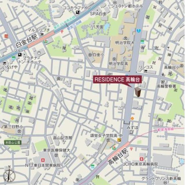 ＲＥＳＩＤＥＮＣＥ高輪台の地図