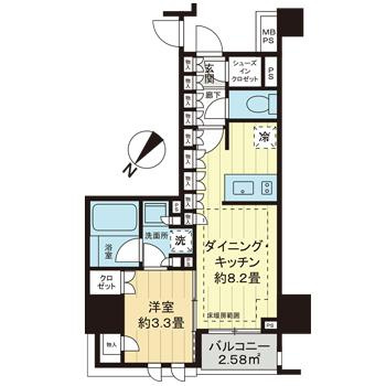 ライオンズ蔵前レジデンスの間取り