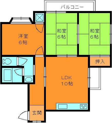 竜田マンションの間取り