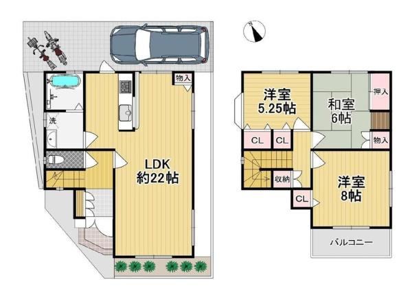 【間取り】 | 専有面積:93.96平米　間取り:3LDK！