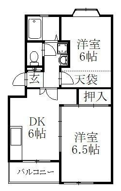 【間取り】 | ニューメリッツハイツＢ