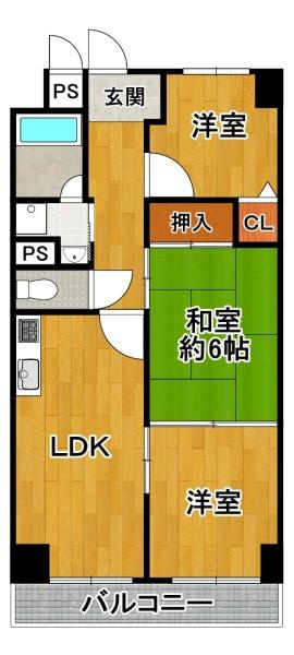 ロイヤルハイツ夕凪の間取り