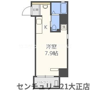 レオンコンフォート弁天町の間取り