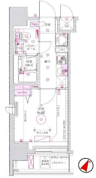 ＧＲＯＷＳ西横浜の間取り