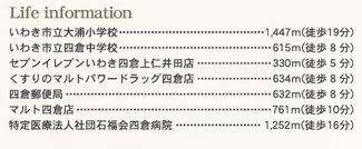 【周辺】 | ☆☆☆新築分譲　四倉町上仁井田２期H　長期優良住宅　全６棟！！最終１棟！！ | 便利な周辺環境
