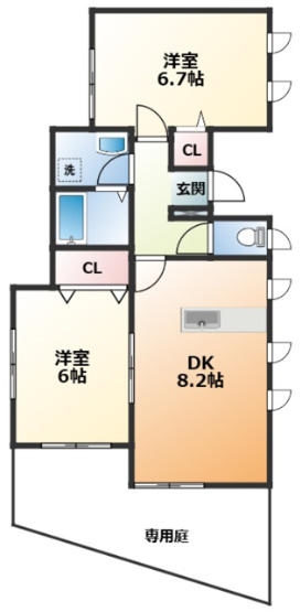 【間取り】 | グリーンパレス斎藤分ⅢC棟