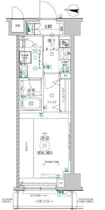 レアライズ清澄白河の間取り