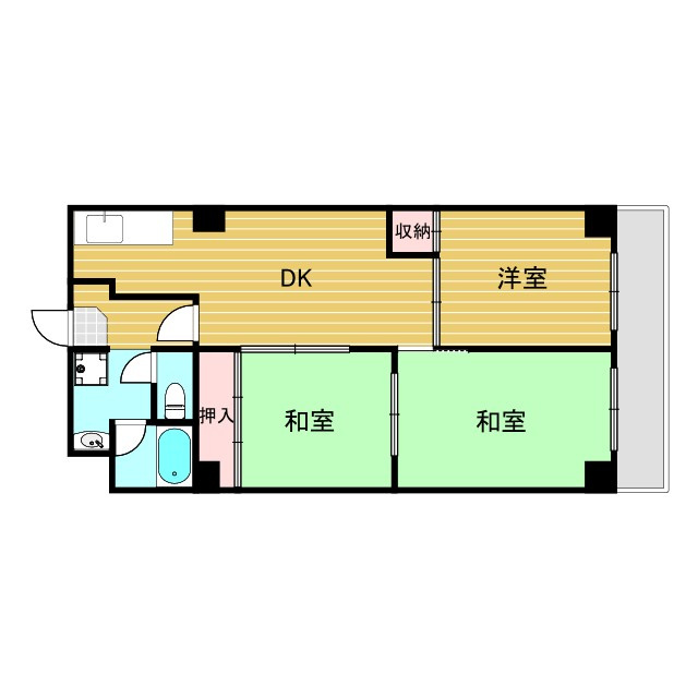 エバービューハイツの間取り