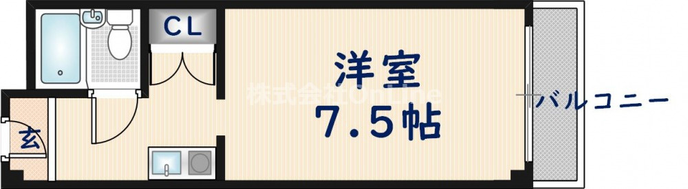 東大阪市高井田中４丁目の賃貸マンションの間取り