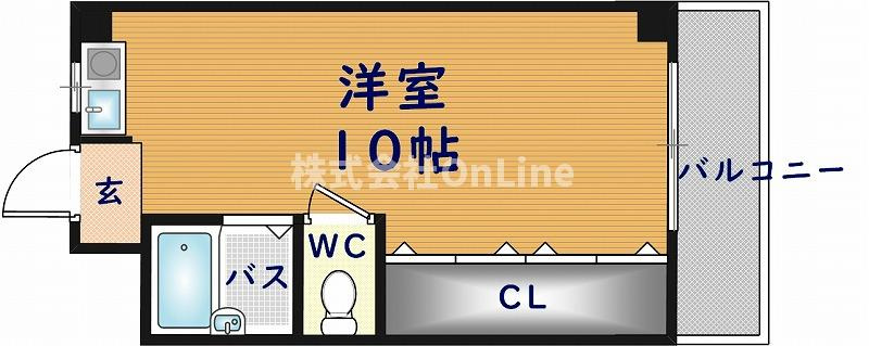 東大阪市中小阪５丁目の賃貸マンションの間取り