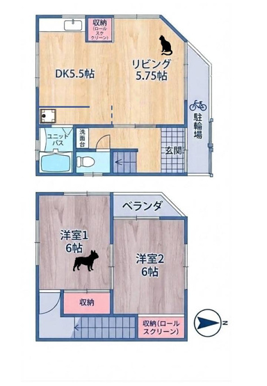 【間取り】 | 東山町貸家
