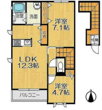 シャーメゾンＴＯＡ若王寺の間取り