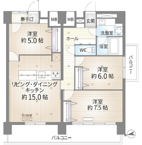 東陽町ハイホームA棟の間取り
