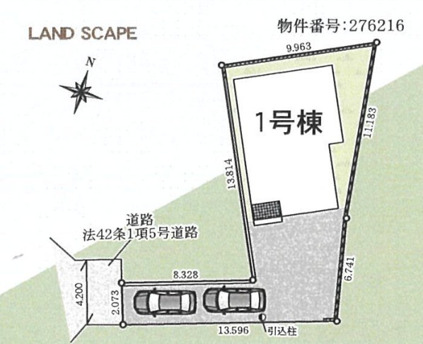 戸建 東村山市野口町４丁目の区画図